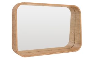 Kave Home Nástěnné zrcadlo Salaya 60 x 90 cm s dřevěným dekorem