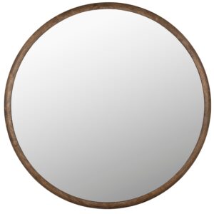 Dutchbone Hnědé dřevěné závěsné zrcadlo GALE 80 cm