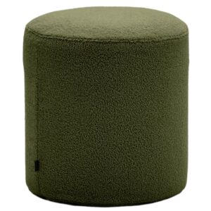 Kave Home Zelený bouclé taburet Kaeli 43 cm