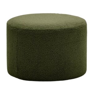 Kave Home Zelený bouclé taburet Kaeli 60 cm