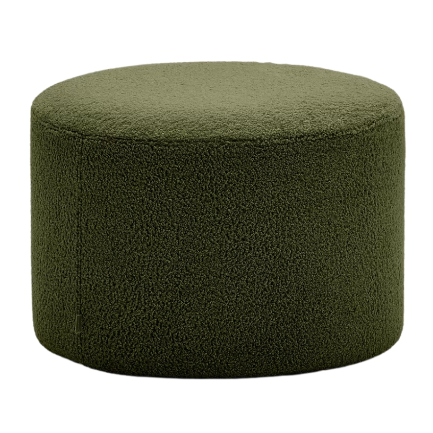 Kave Home Zelený bouclé taburet Kaeli 60 cm