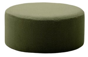 Kave Home Zelený bouclé taburet Kaeli 90 cm