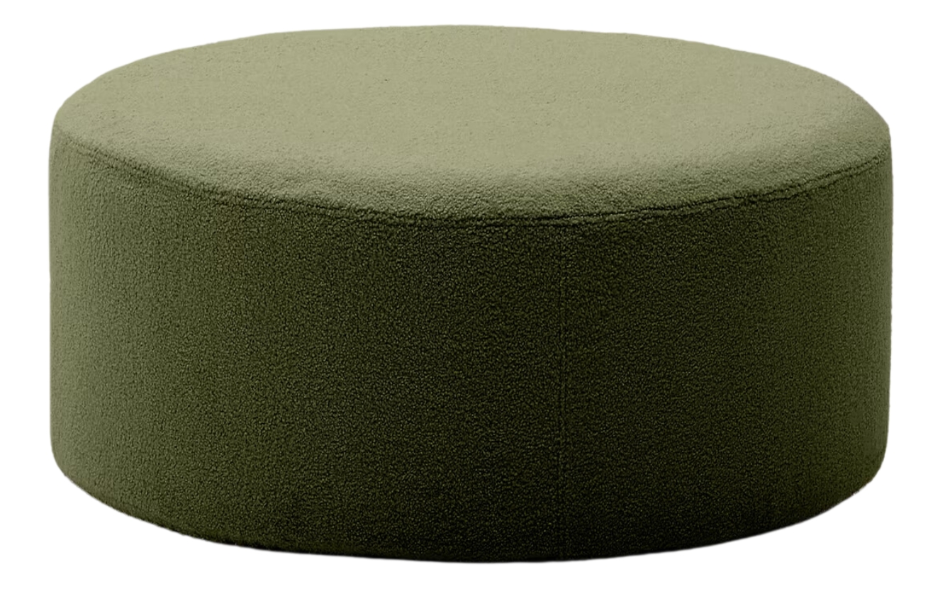 Kave Home Zelený bouclé taburet Kaeli 90 cm