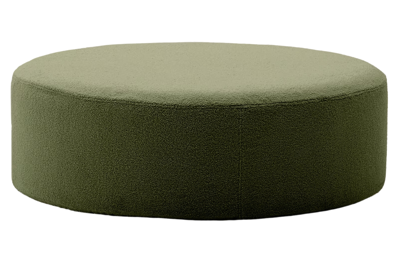 Kave Home Zelený bouclé taburet Kaeli 120 cm