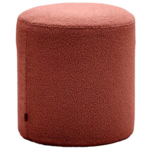 Kave Home Terakotově červený bouclé taburet Kaeli 43 cm