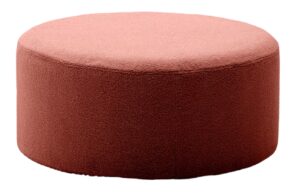 Kave Home Terakotově červený bouclé taburet Kaeli 90 cm
