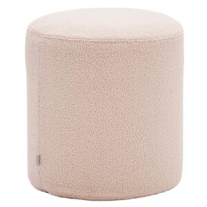 Kave Home Růžový bouclé taburet Kaeli 43 cm