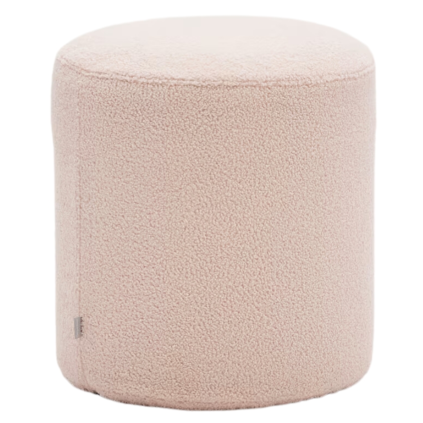 Kave Home Růžový bouclé taburet Kaeli 43 cm