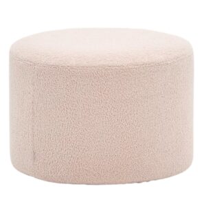 Kave Home Růžový bouclé taburet Kaeli 60 cm