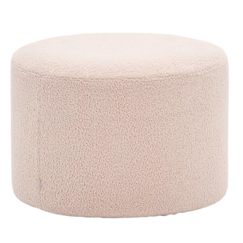 Kave Home Růžový bouclé taburet Kaeli 60 cm
