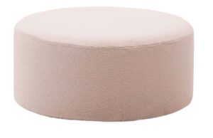 Kave Home Růžový bouclé taburet Kaeli 90 cm