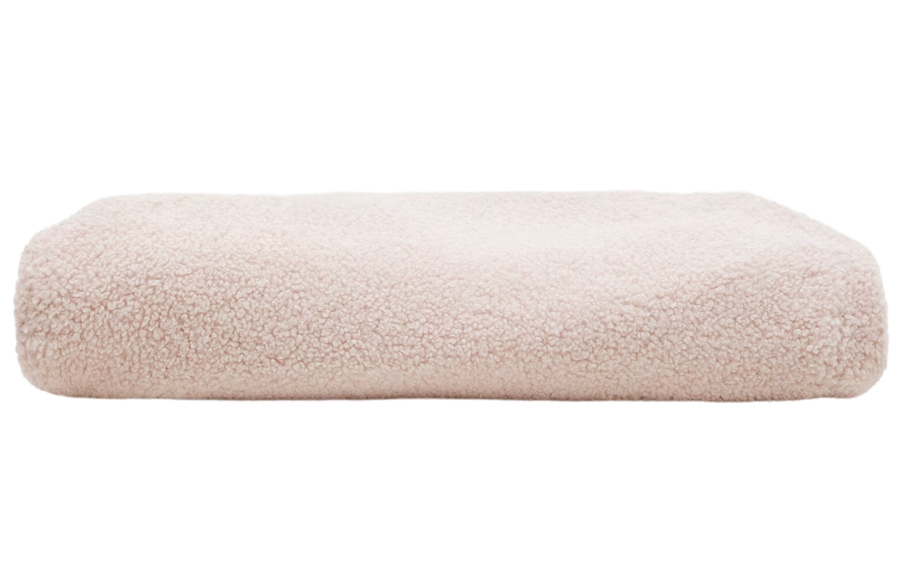 Kave Home Růžový bouclé potah na taburet Kaeli 60 cm