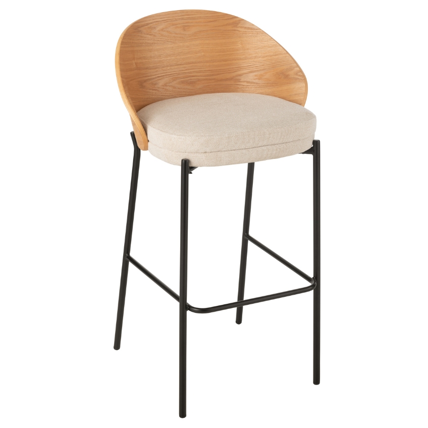 Dřevěná barová židle J-line Carter 77 cm