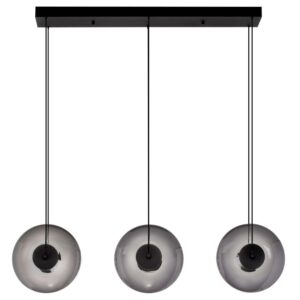 Kouřově šedé skleněné závěsné LED světlo Nova Luce Ballet 102 cm