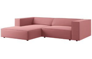 Cosmopolitan Design Růžová sametová rohová pohovka Arendal 224 cm