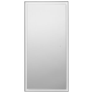 Nova Luce Černé závěsné zrcadlo s LED osvětlením Adon 150 x 75 cm