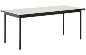 Kave Home Bílo-zelený zahradní stůl Maurina 182 x 91 cm