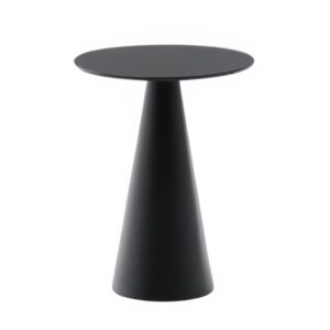 Kave Home Matně černý skleněný kulatý odkládací stolek Wilshire 30 cm