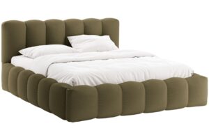 Micadoni Zelená postel Lupine 200 x 200 cm s úložným prostorem