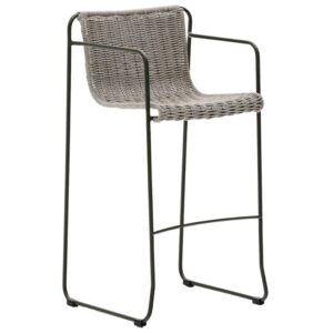 Kave Home Světle šedá zahradní barová židle Maurina 75 cm