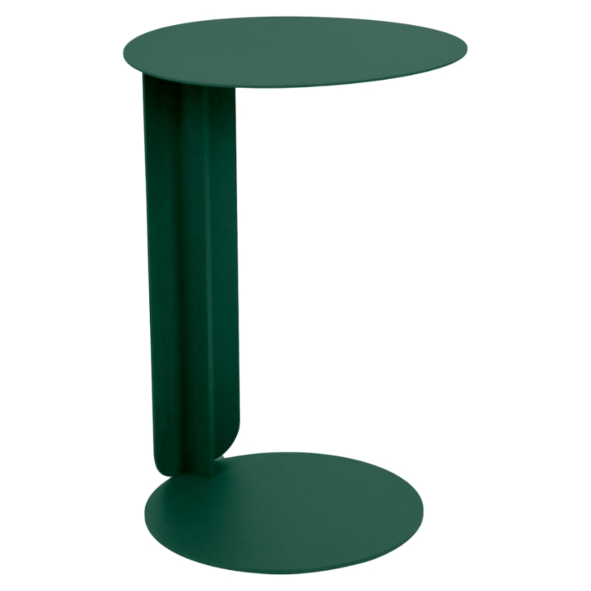 Fermob Tmavě zelený kovový zahradní odkládací stolek Bebop 40 cm