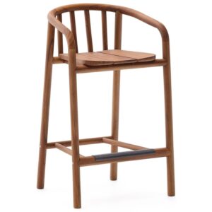Kave Home Teaková zahradní barová židle Turqueta 65 cm