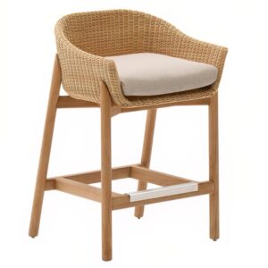 Kave Home Zahradní barová židle z umělého ratanu Galea 65 cm