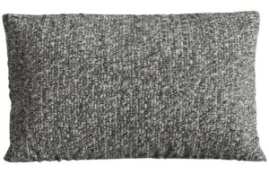 Micadoni Tmavě šedý bouclé polštář Nuria 60 x 40 cm