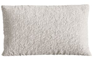 Micadoni Světle šedý bouclé polštář Nuria 60 x 40 cm