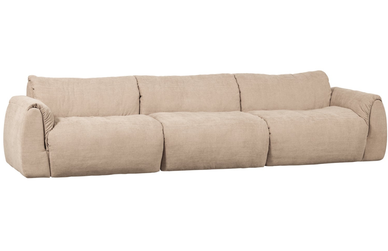 WOOOD Béžová trojmístná pohovka Bagel 319 cm