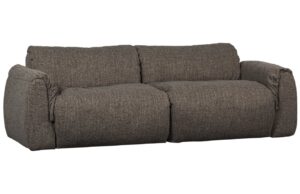 WOOOD Šedohnědá dvoumístná pohovka Bagel 228 cm