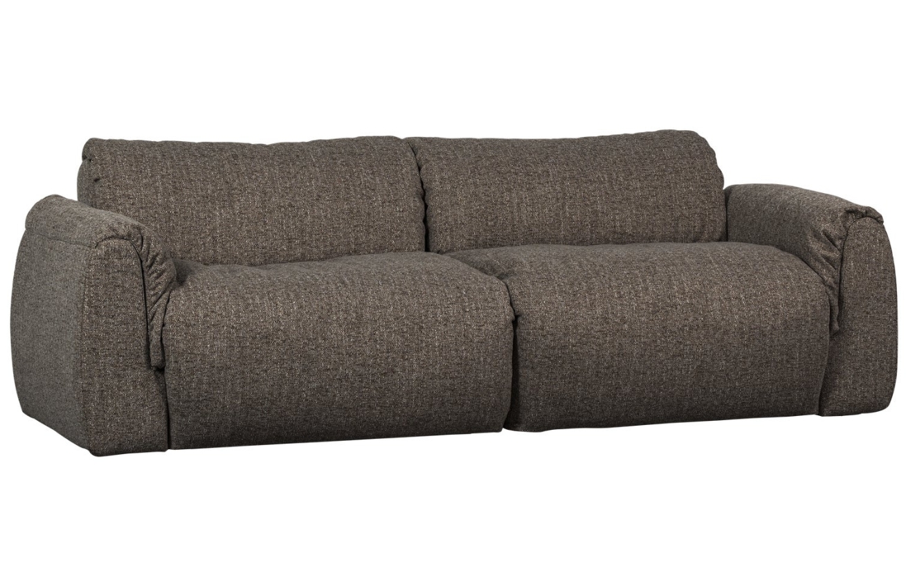 WOOOD Šedohnědá dvoumístná pohovka Bagel 228 cm