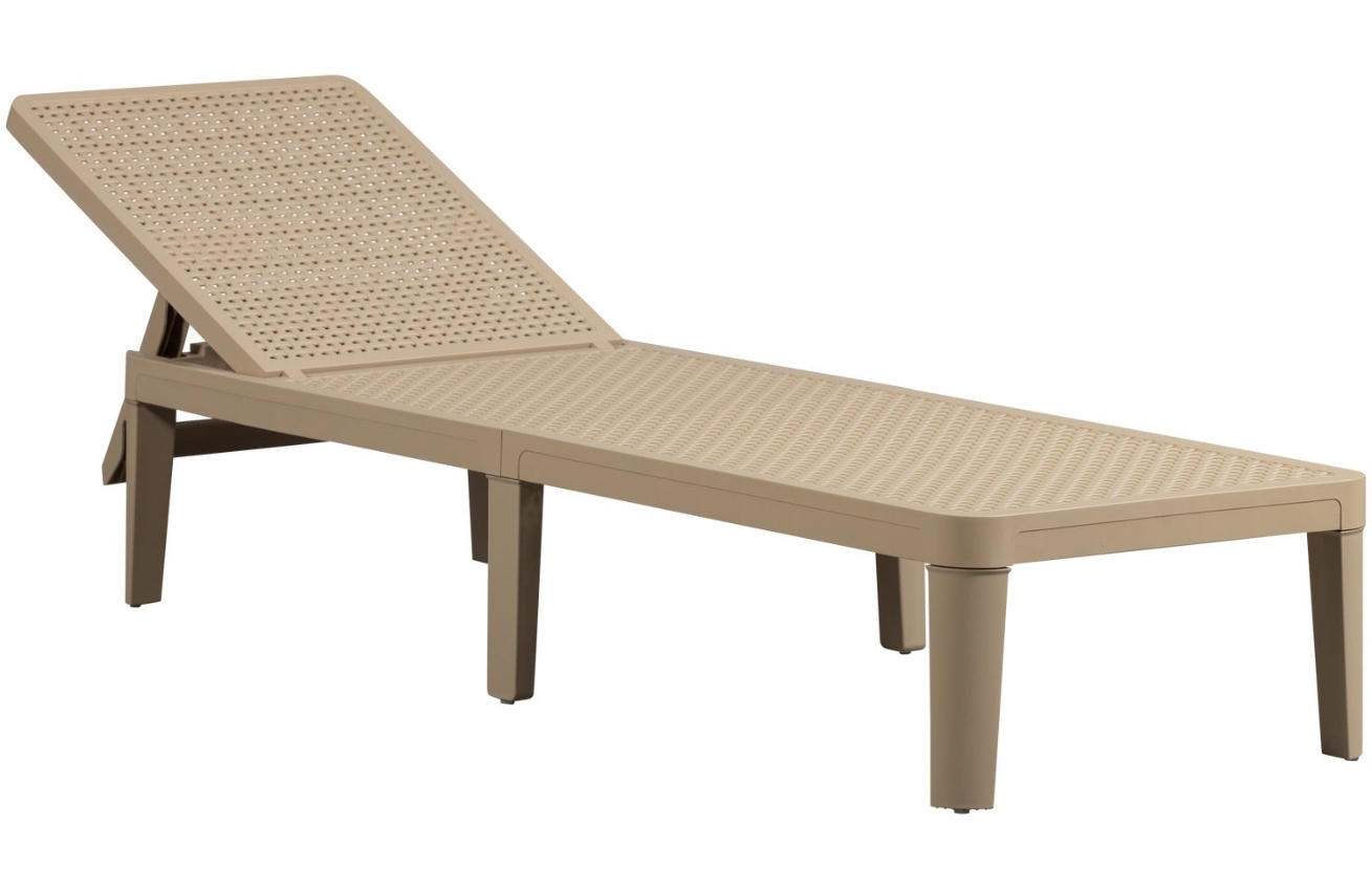 WOOOD Světle hnědé plastové zahradní lehátko Jimmy