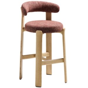 Kave Home Terakotově červená barová židle Granite 75 cm