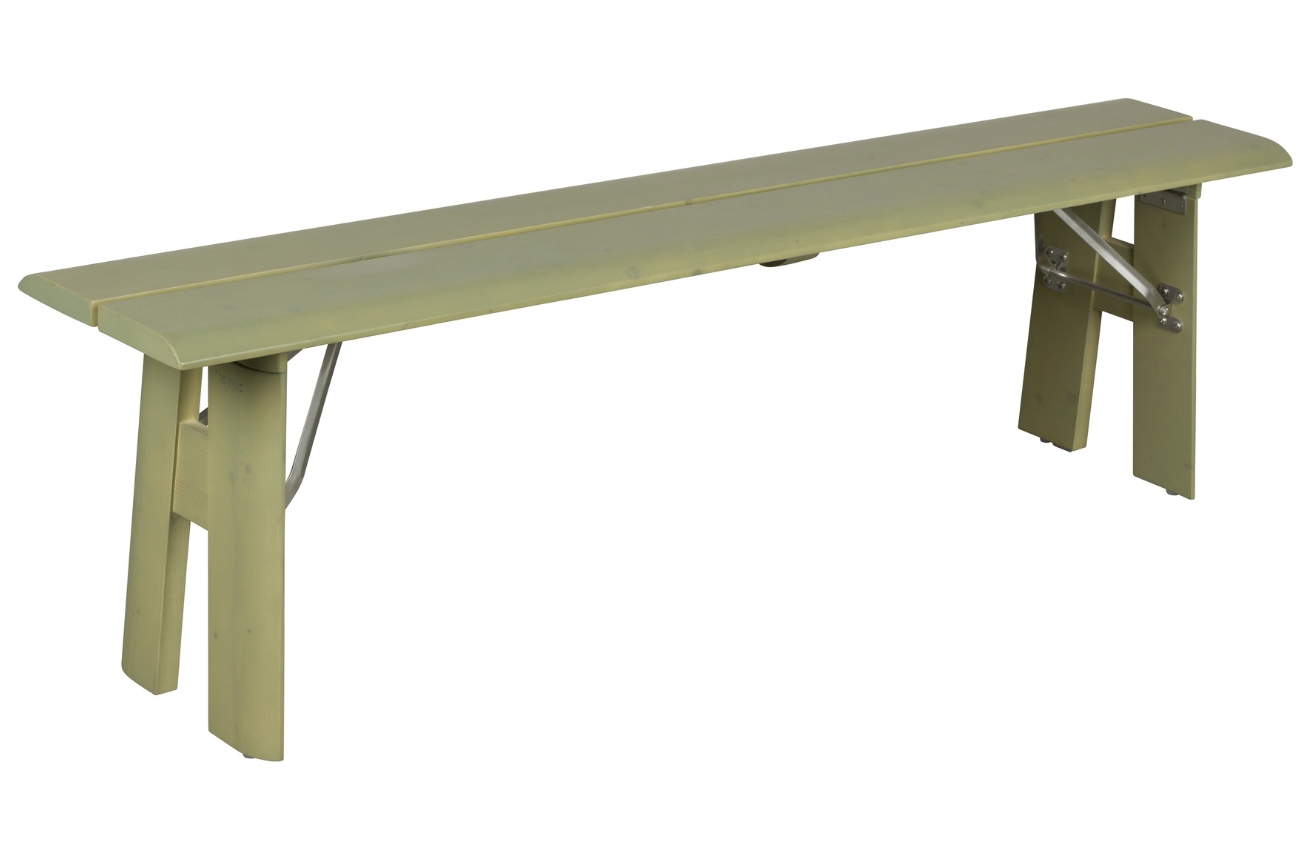 Zuiver Zelená dřevěná zahradní skládací lavice AVENUE 170 cm