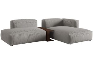 Micadoni Světle šedá čalouněná rohová pohovka Martina 285 cm