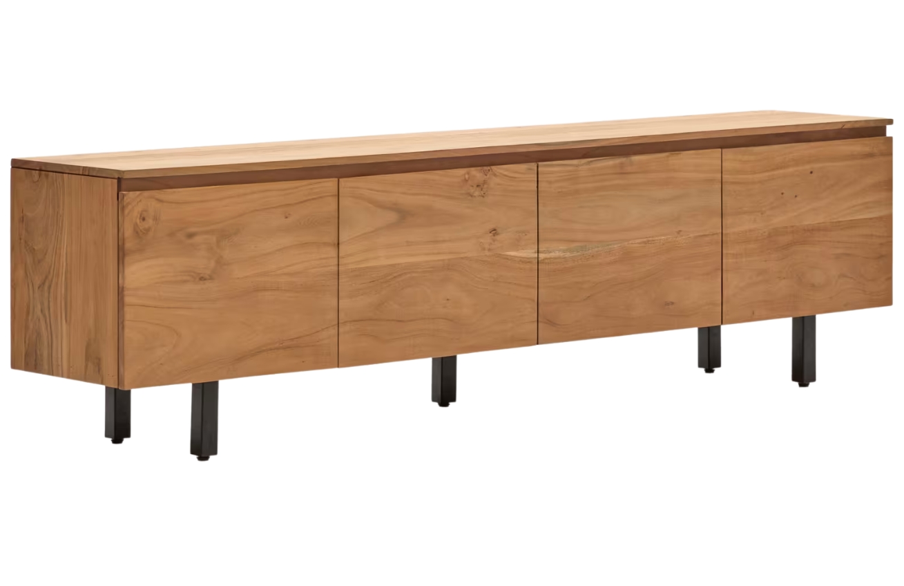 Kave Home Dřevěný TV stolek Uxue 200 x 40 cm