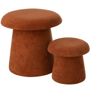 J-line Set dvou hnědých stoliček Mushroom 60/38 cm