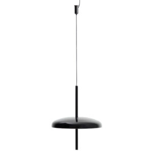 Kave Home Černé kovové nabíjecí závěsné LED světlo Porte Ø 16 cm