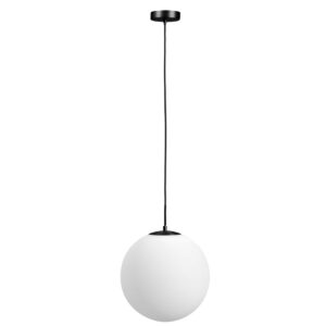 Kave Home Bílé skleněné závěsné světlo Brisia 30 cm