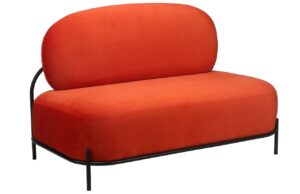 White Label Oranžová pohovka POLLY 125 cm