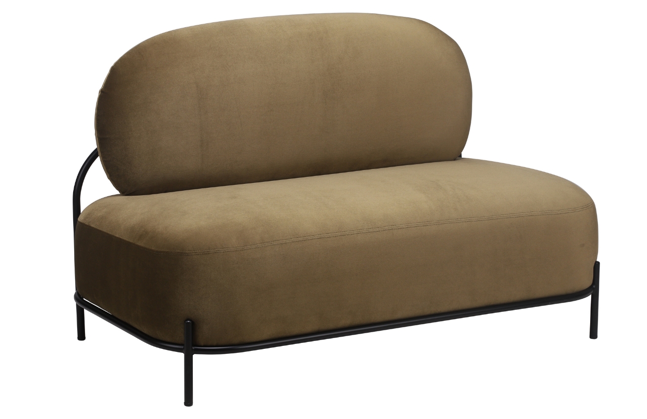 White Label Zelená pohovka POLLY 125 cm