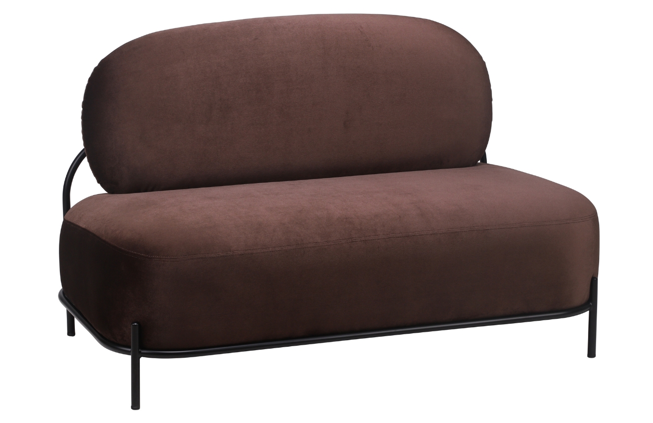 White Label Hnědá pohovka POLLY 125 cm