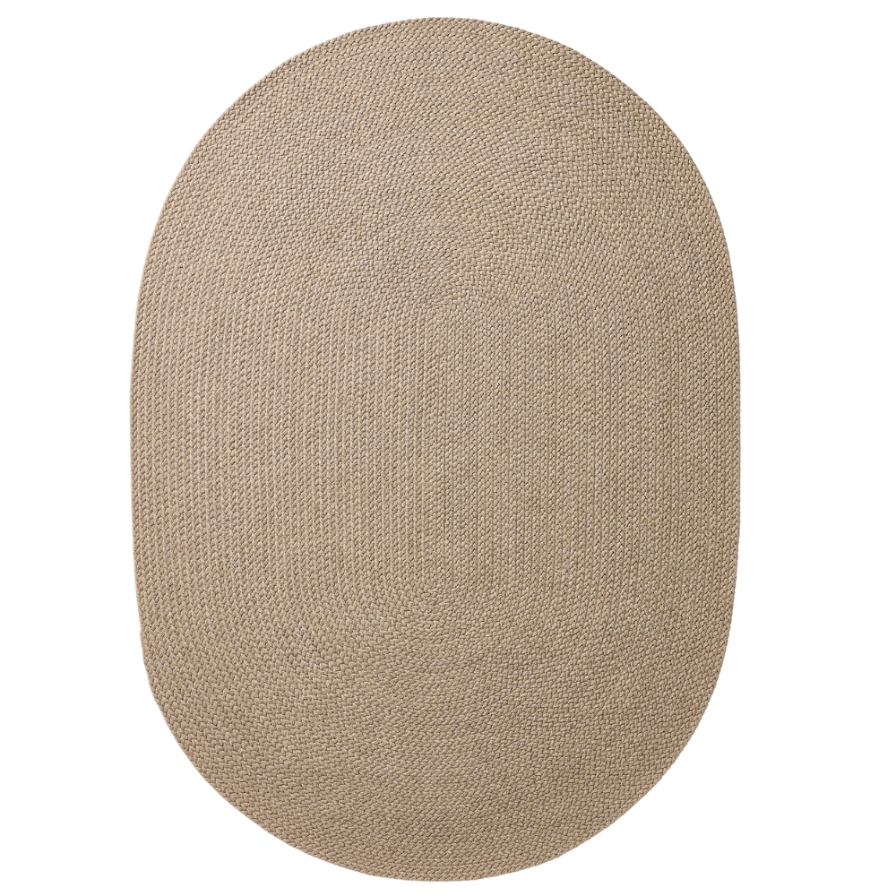 Kave Home Béžový oválný zahradní koberec Despas 160 x 230 cm