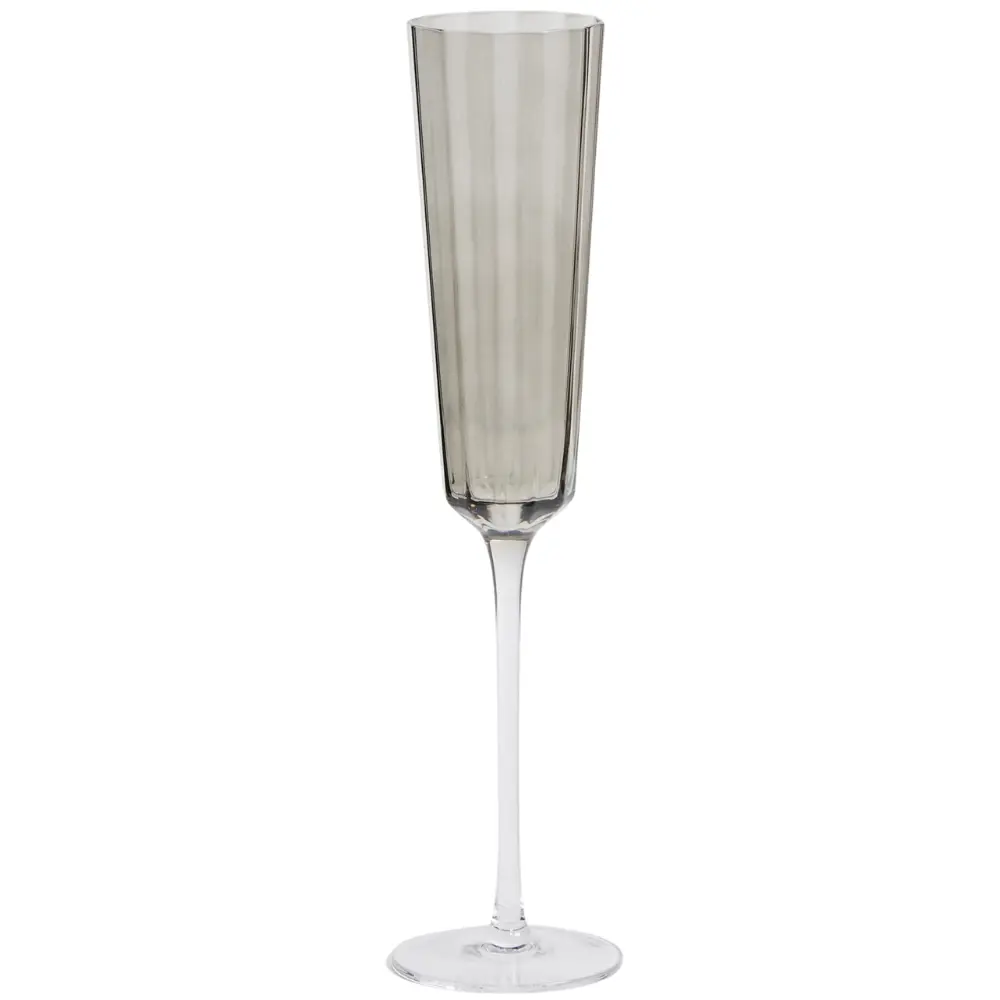 Kave Home Šedá sklenice na sekt Clarien 180 ml