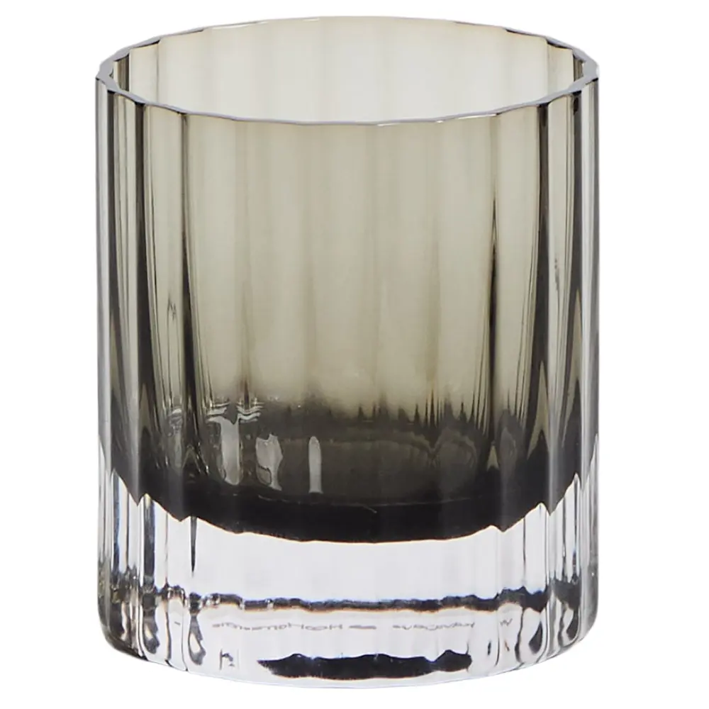 Kave Home Nízká šedá sklenice Clarien 300 ml