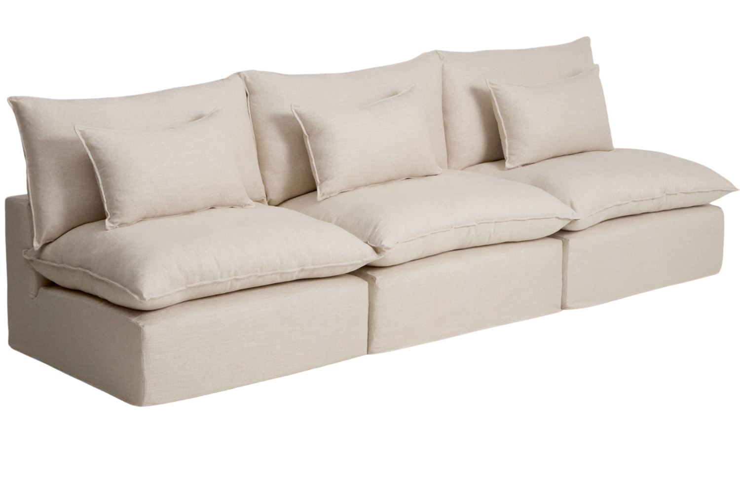 Kave Home Béžová pohovka Anarela 330 cm s odnímatelným potahem