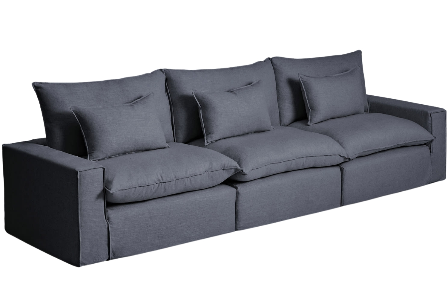 Kave Home Tmavě šedá pohovka Anarela 370 cm s odnímatelným potahem