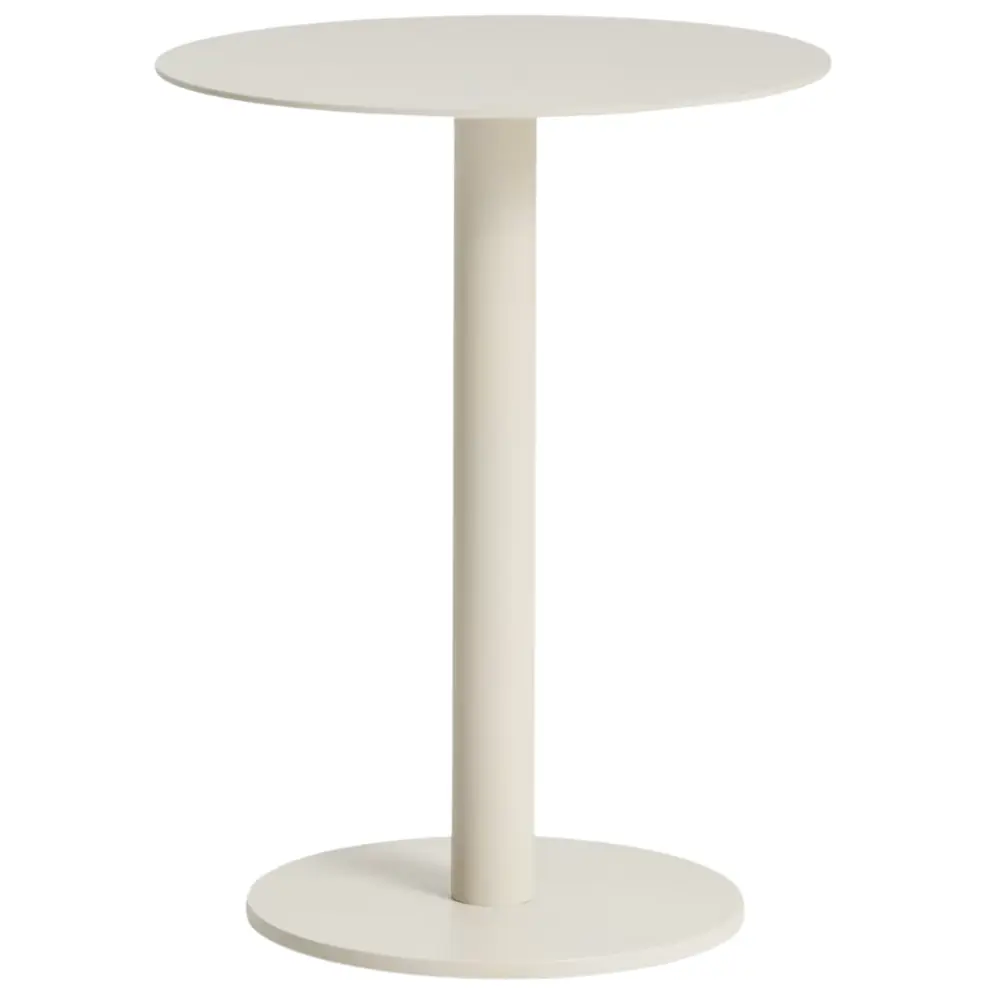 Kave Home Krémový hliníkový zahradní stolek Asinara ⌀ 40 cm