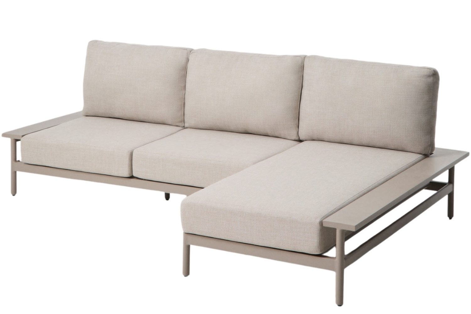 Kave Home Béžová zahradní rohová pohovka Vathi 250 cm